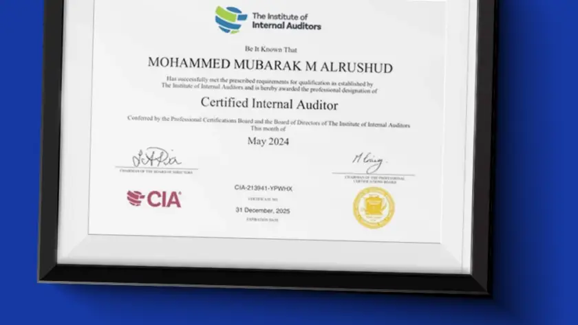 CIA المدقق الداخلي المعتمد