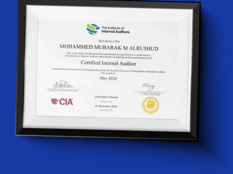 CIA المدقق الداخلي المعتمد