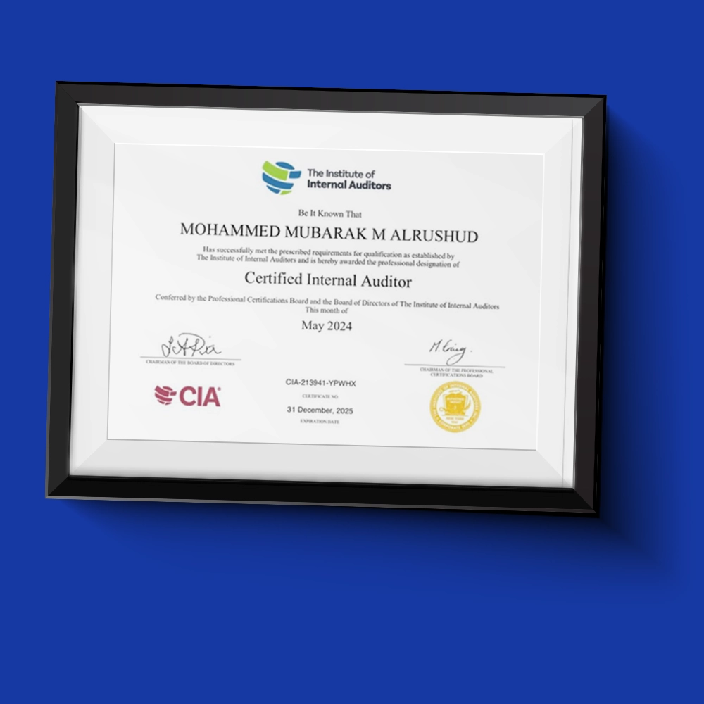 CIA المدقق الداخلي المعتمد